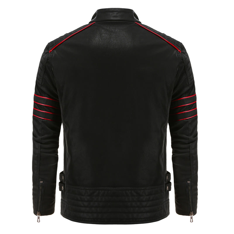 WW | Lässige Männliche Lederjacke Für Männer
