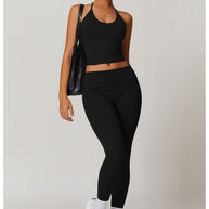 WW | Trendige Fitness Schnell-Trocknend Yoga-Hose mit Falten