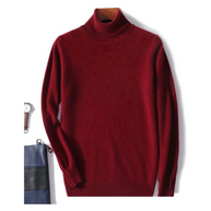 WW | Herren Wollpullover Mit Rollkragen Und Schlankem Design
