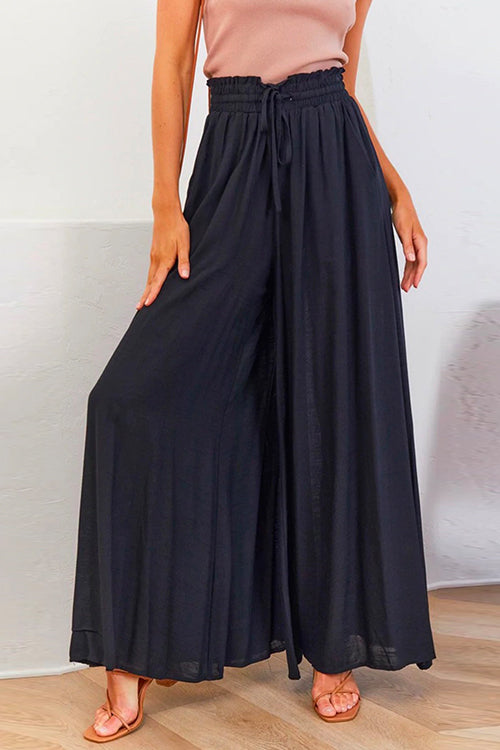 WW | Lockere Elastische Breite Bein Hosen Look