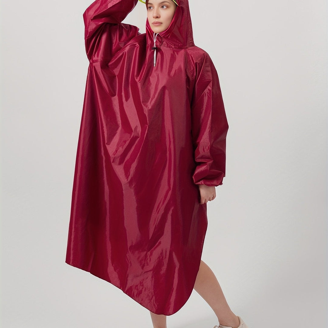 Wasserdichter Unisex-Regenponcho mit Kapuze