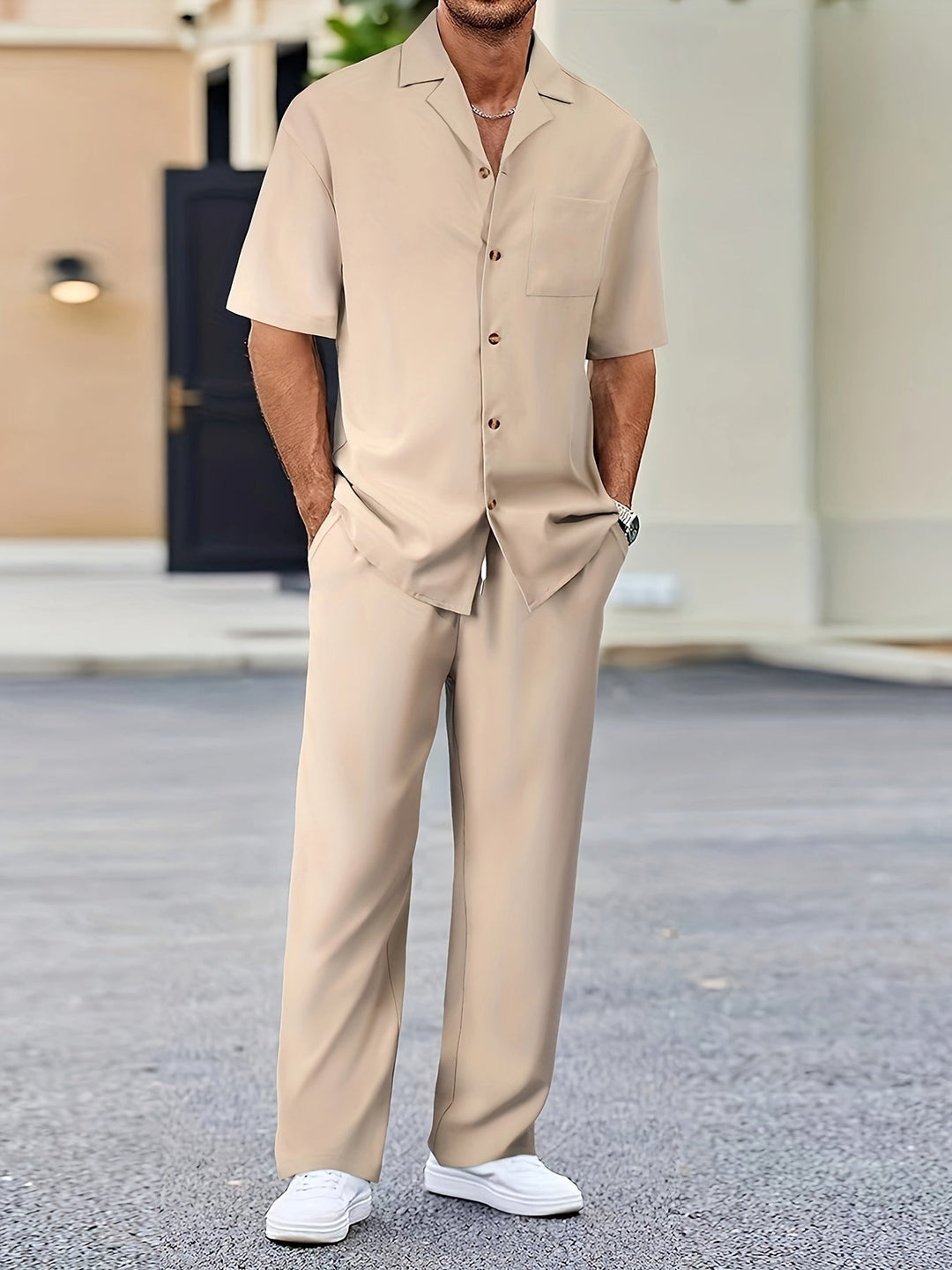 W&W Mode | Sommeroutfitsatz in Einfarbiger Farbe