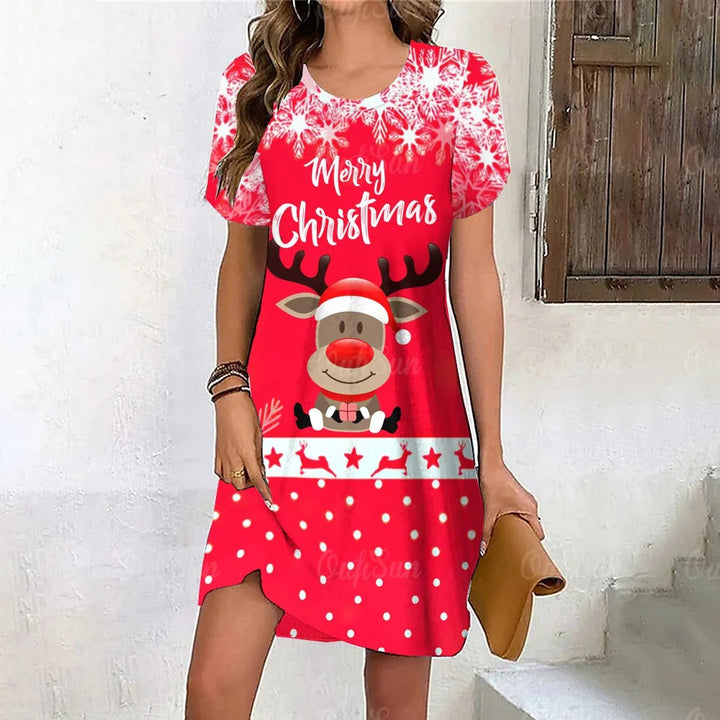W&W Mode | Eleganter Glanz Schneeflocken Kleid
