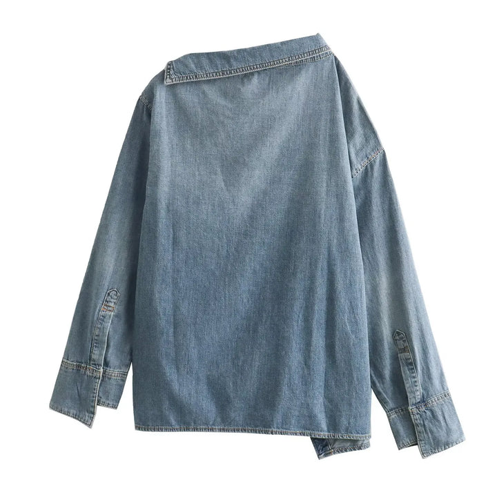 W&W Mode | Lässiges, Asymmetrisches Jeanshemd
