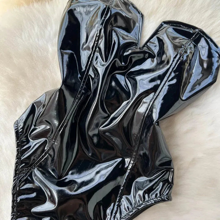 W&W Mode | Body Donna made of PU leather with V-neck