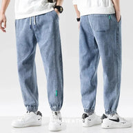 WW | Modische Plus-Size-Herren-Jeans mit Knöchelbindung