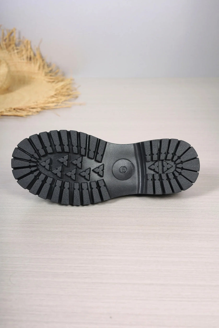 WW | Schwarze Mokassins mit Plateau