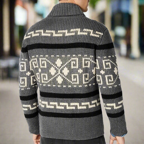 WW | Herren Strickjacke Mit Retro|Revers