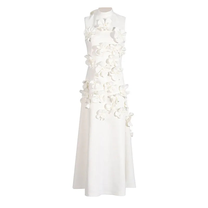 Damen langes Blumenkleid