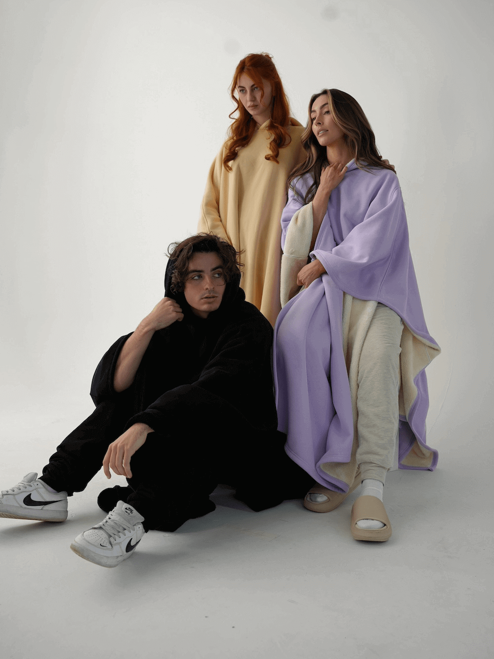 Oversize-Decken-Hoodie in Einheitsgröße