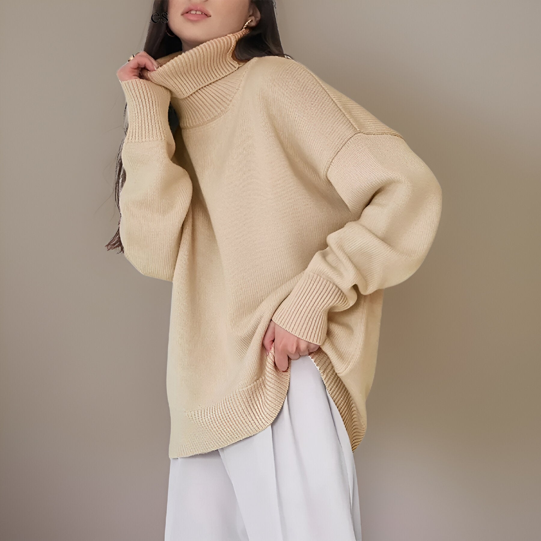 WW | Warmer Oversized Rollkragenpullover Für Den Winter