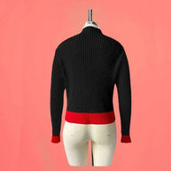 WW | Gerippter Strickpullover mit Herz-Intarsien