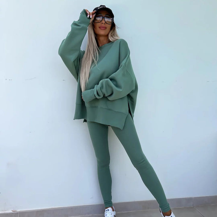 W&W Mode | Gemütliches Oversized-Sweatshirt und Leggings-Set