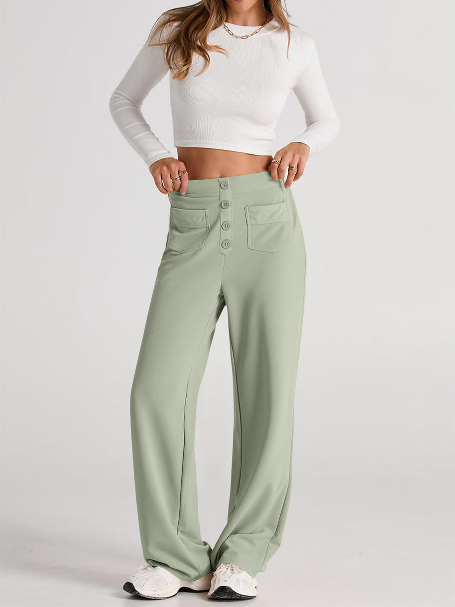 WW | Taille Weite Hose Mit Taschen Elegant Und Komfortabel