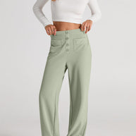 WW | Taille Weite Hose Mit Taschen Elegant Und Komfortabel