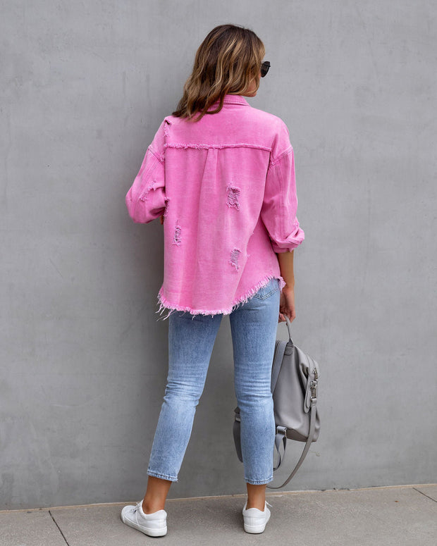 WW zerrissene Hemd jacke Weiblich Herbst und Frühling Casual Tops Damen bekleidung