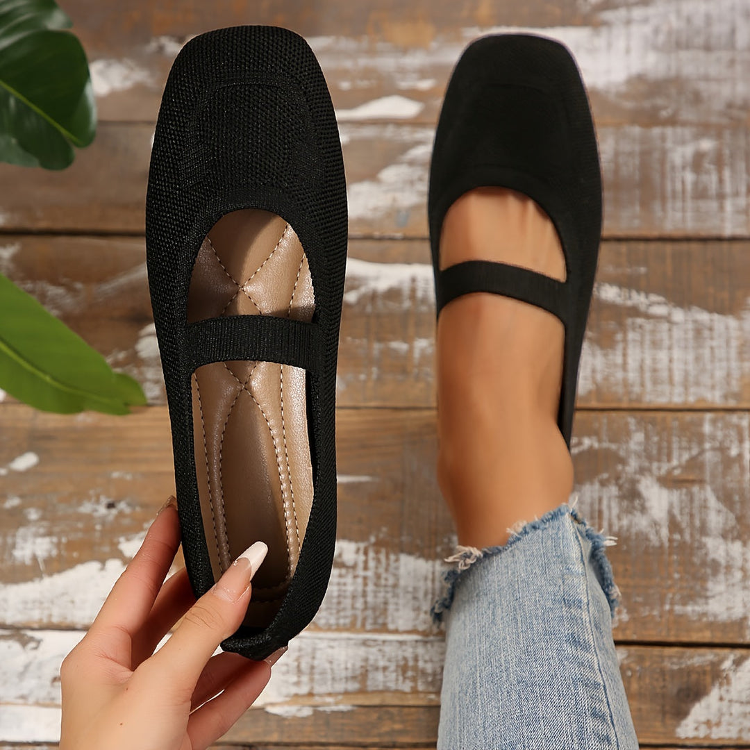W&W Mode | Einfarbige Ballerinas Mit Schnürbarem Rücken