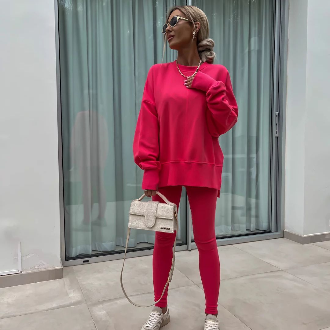 W&W Mode | Gemütliches Oversized-Sweatshirt und Leggings-Set