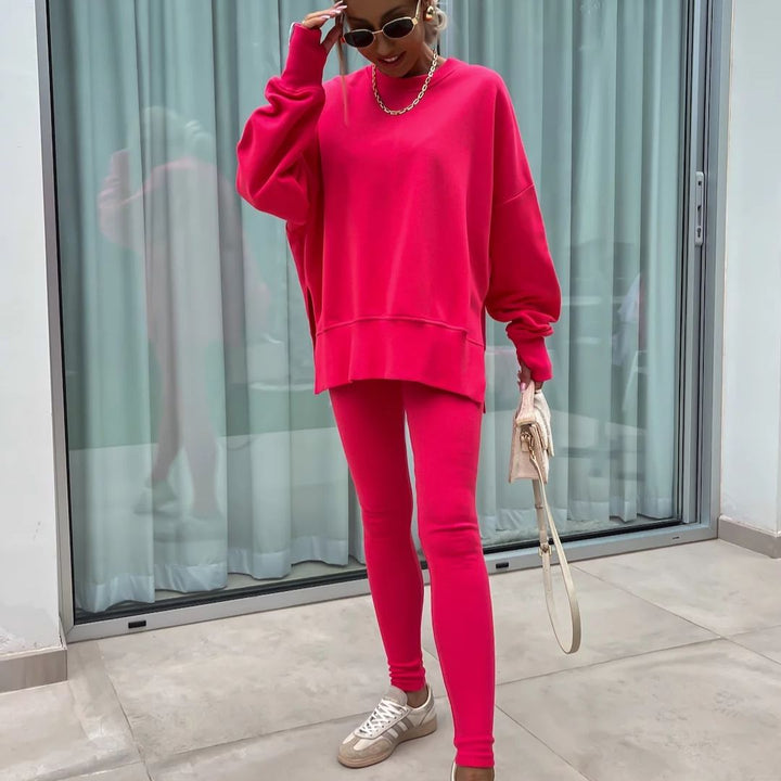 W&W Mode | Gemütliches Oversized-Sweatshirt und Leggings-Set