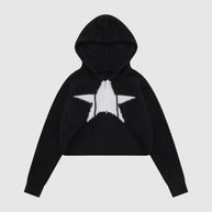 Strickhoodie mit Sternenmuster