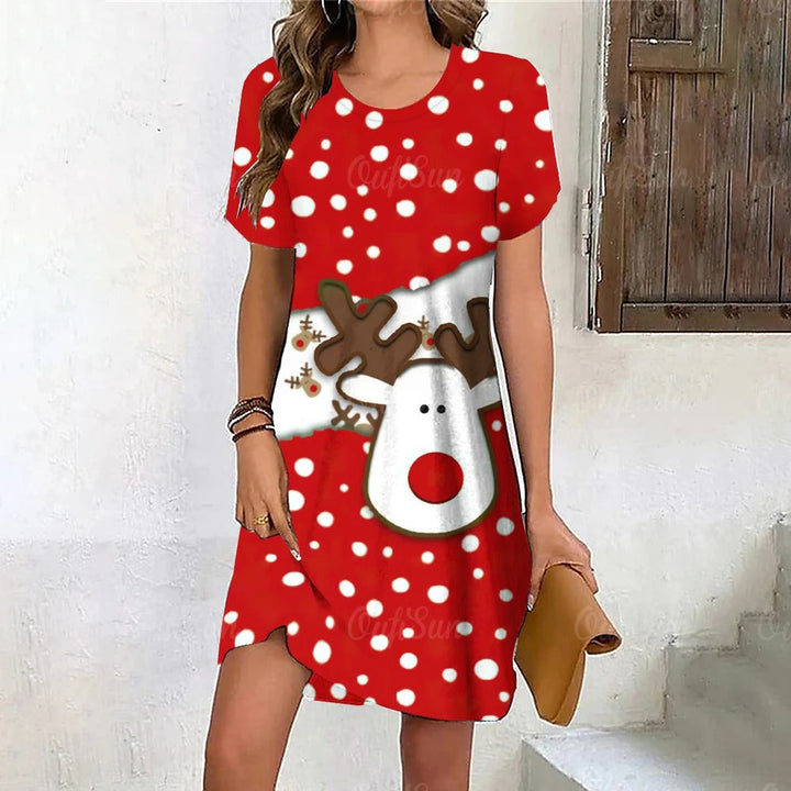 W&W Mode | Eleganter Glanz Schneeflocken Kleid