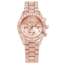 WW Quarz Armbanduhr aus Edelstahl mit Kristallen - Stilvolle Luxusuhr