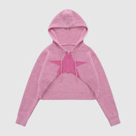 Strickhoodie mit Sternenmuster