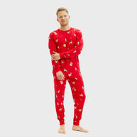 WW | Elegante rote Weihnachtspyjama - Herren