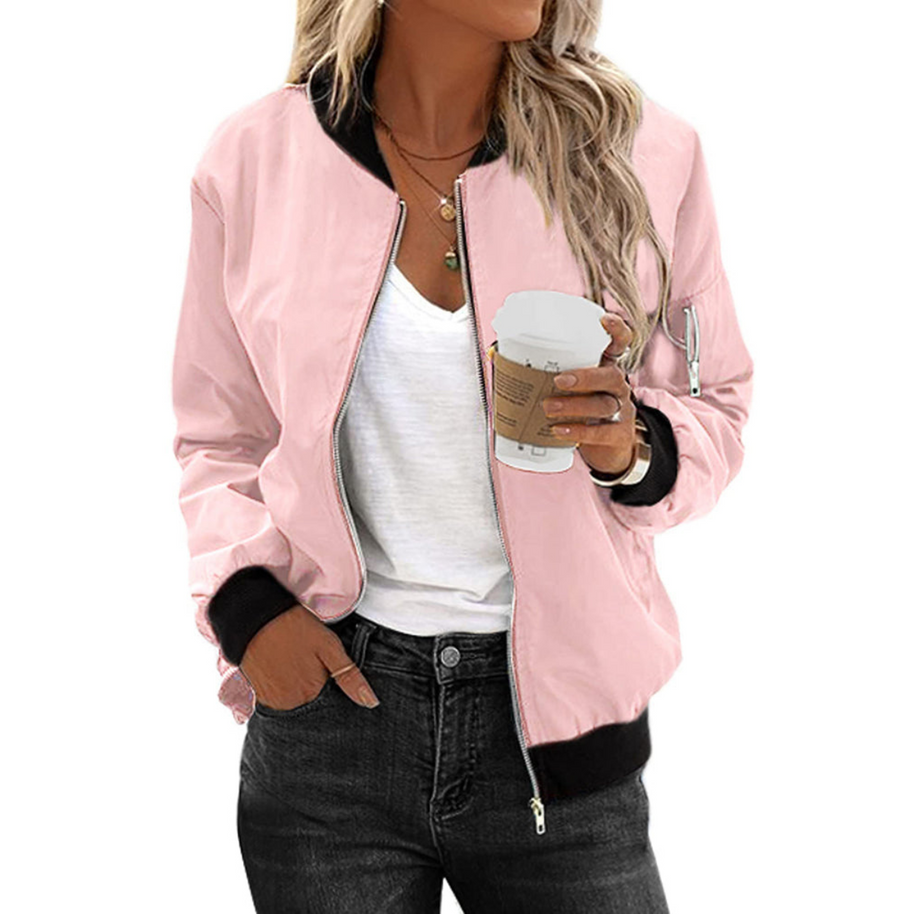 WW | Zip Bomberjacke Lässig Für Damen