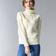 Celina™ - Damen Rollkragenpullover mit langen Ärmeln und Kabelstrick