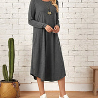 W&W - Langärmeliges lockeres Kleid