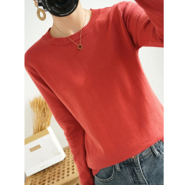 W&W Mode | Cashmere Pullover Damen Klassischer Rundhals, Weich & Atmungsaktiv