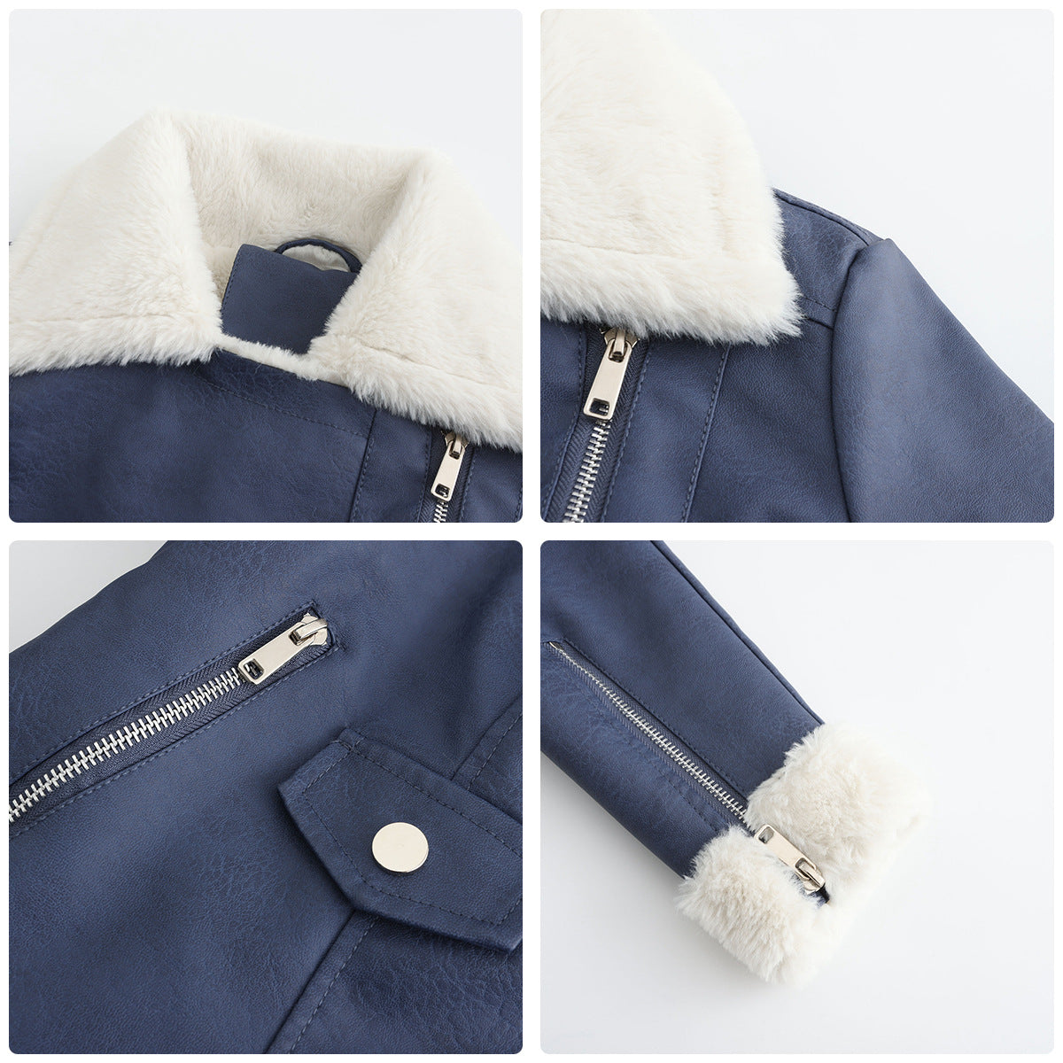 WW | Winterlederjacke mit Fleece-Futter