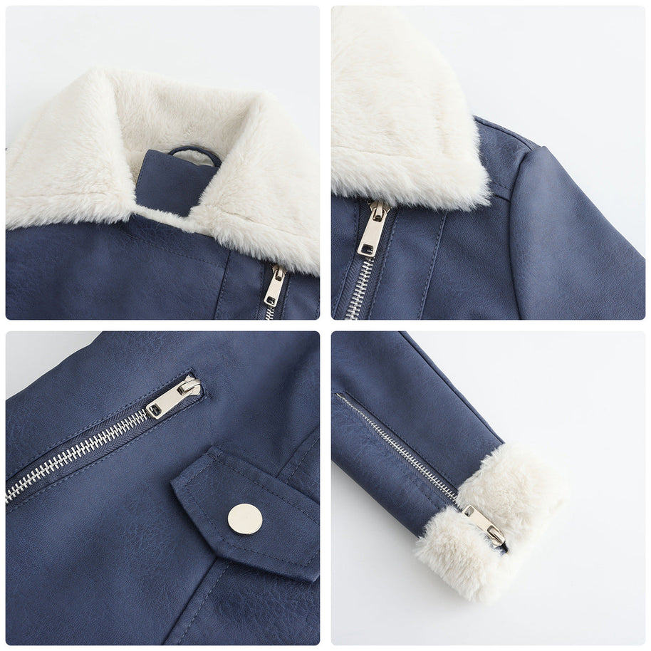 WW | Winterlederjacke mit Fleece-Futter