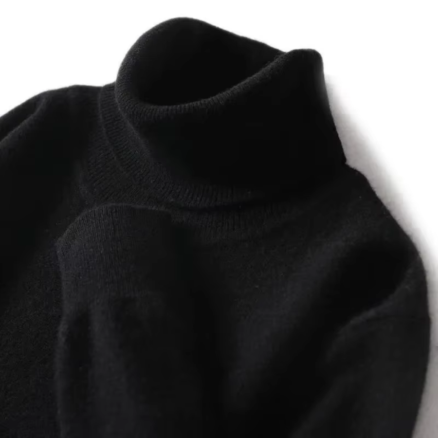 WW | Herren Wollpullover Mit Rollkragen Und Schlankem Design