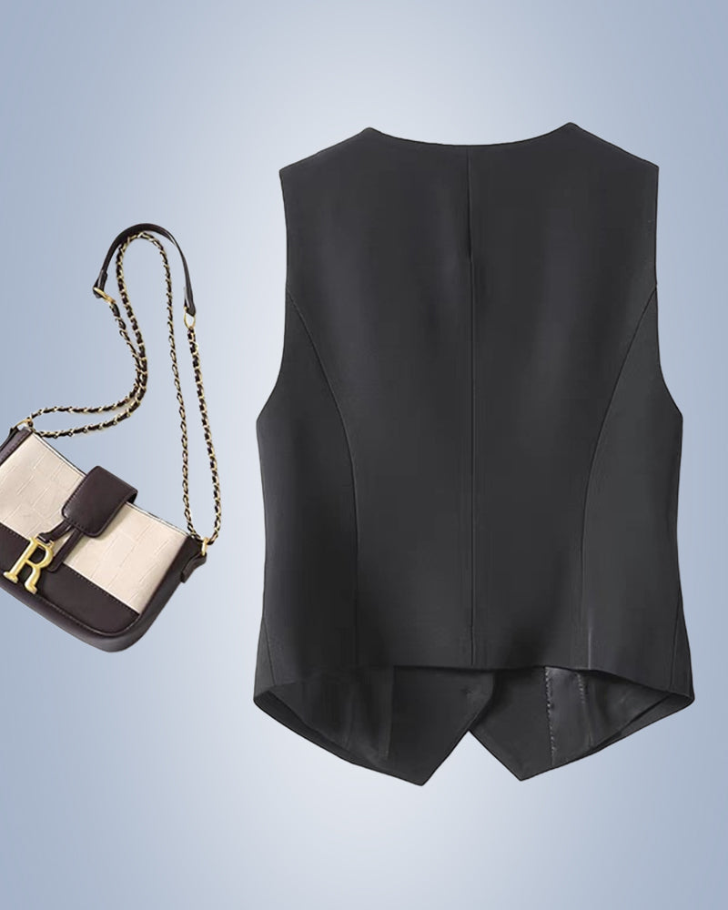 WW | Einfarbige Temperament Weste für Frauen