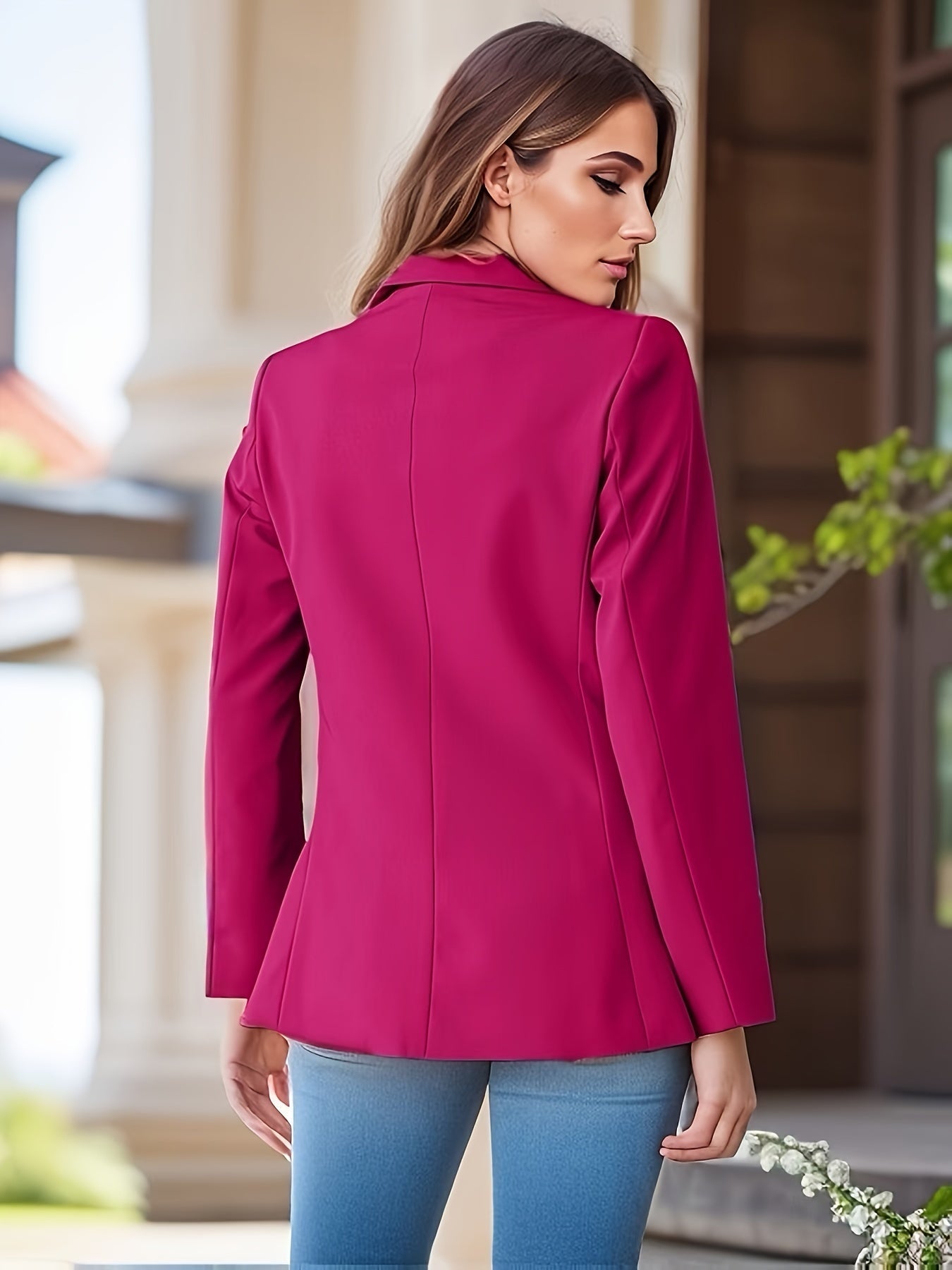 WW | Stilvolle Herbst Klassische Business Blazer mit Seitentaschen für Frauen