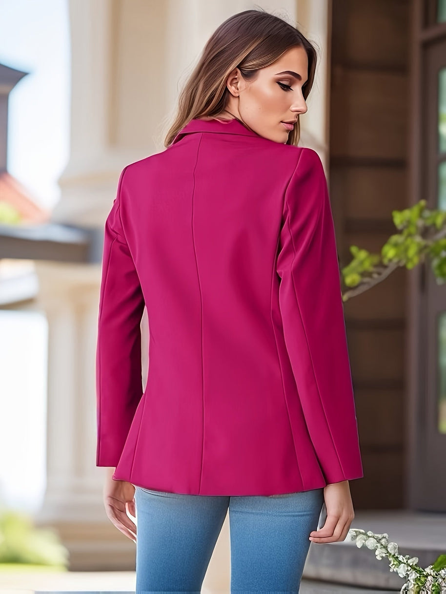 WW | Stilvolle Herbst Klassische Business Blazer mit Seitentaschen für Frauen