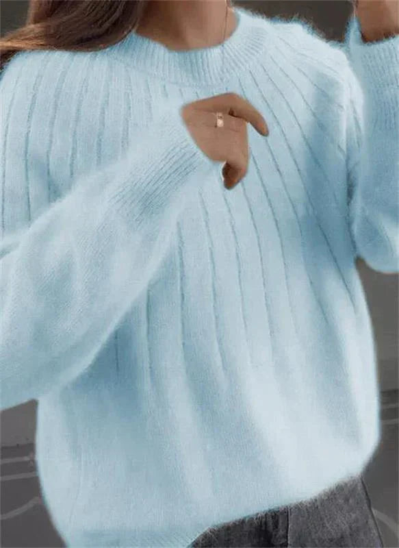 WW | Fluffige Kaschmir Gestrickter Pullover