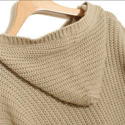 Damen Strickponcho mit Fransen und modernem Oversized-Schnitt WW