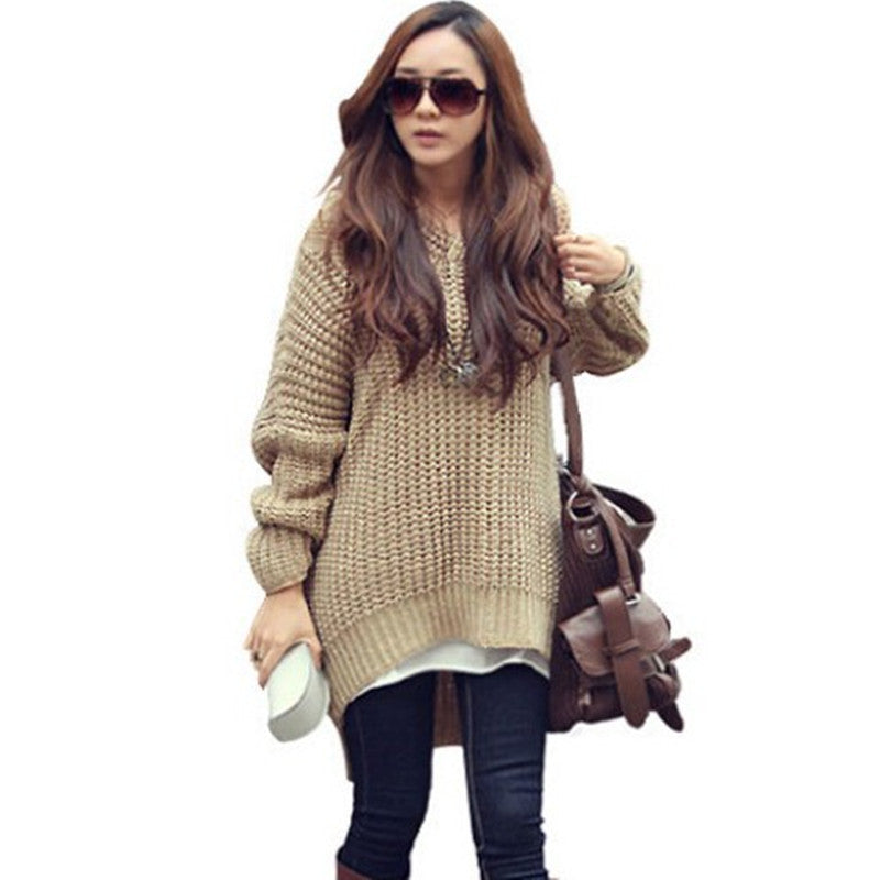 Damen Strickponcho mit Fransen und modernem Oversized-Schnitt WW