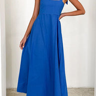 WW | Rosiedress Schleifen-Schulter Empire Taille Swing Maxi Cami Kleid