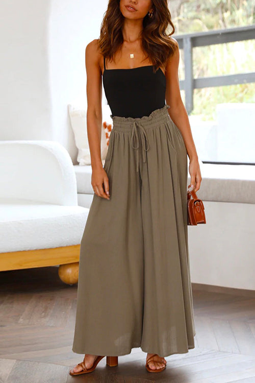 WW | Lockere Elastische Breite Bein Hosen Look