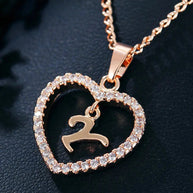 WW | Buchstaben Zirkon Liebe Kette Schmuck Anhänger
