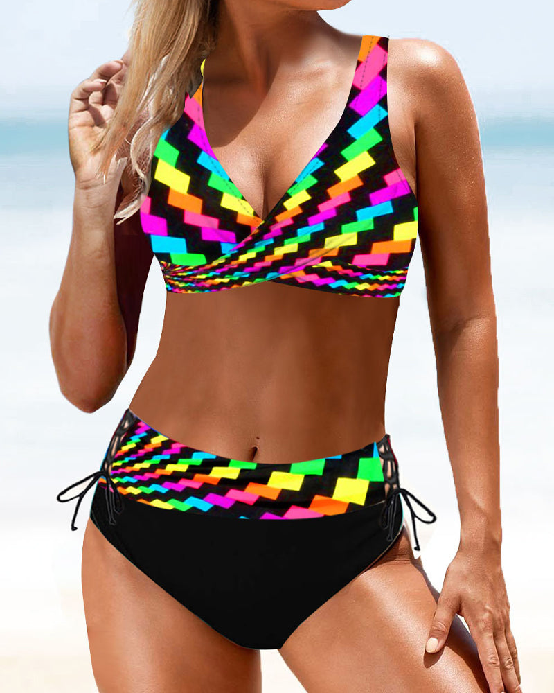 W&W Mode | Bikini Mit Buntem Badeanzug