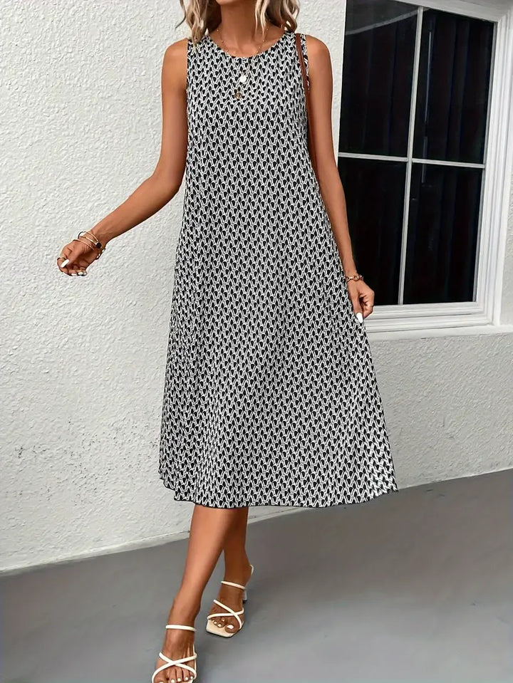 W&W Mode | Lässiges Kleid Mit Alloverdruck Und Tasche – Modisch & Bequem