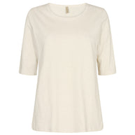 WW T-Shirt mit längeren Ärmeln in Creme