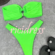 WW Bandeau-Bikini mit Ringausschnitt