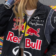 WW | Weinlese Moto Jacke Mit Kontrastfarbdruck