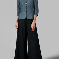WW | Stylische Bluse Mit Stehkragen Für Damen